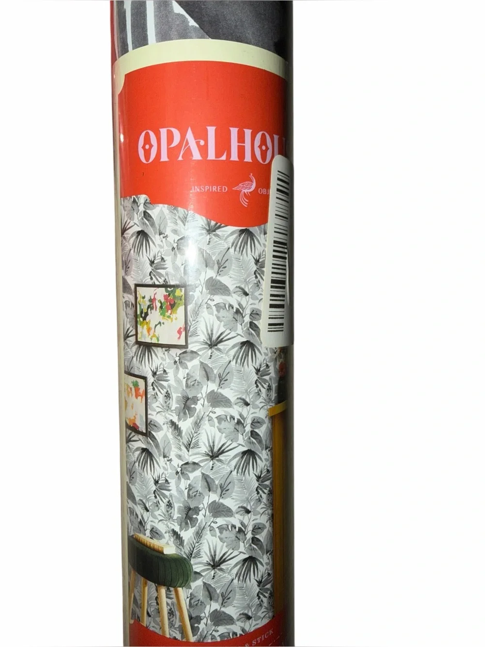 2 new rolls Opalhouse Tropical Leaves Peel & Stick Wallpaper Black/White